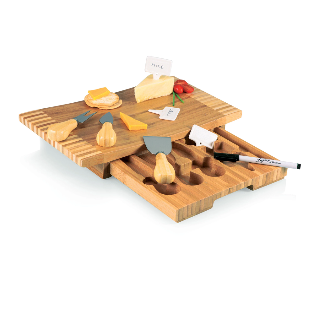 Picnic Time Concavo Bamboo Board and Cheese Tools Set