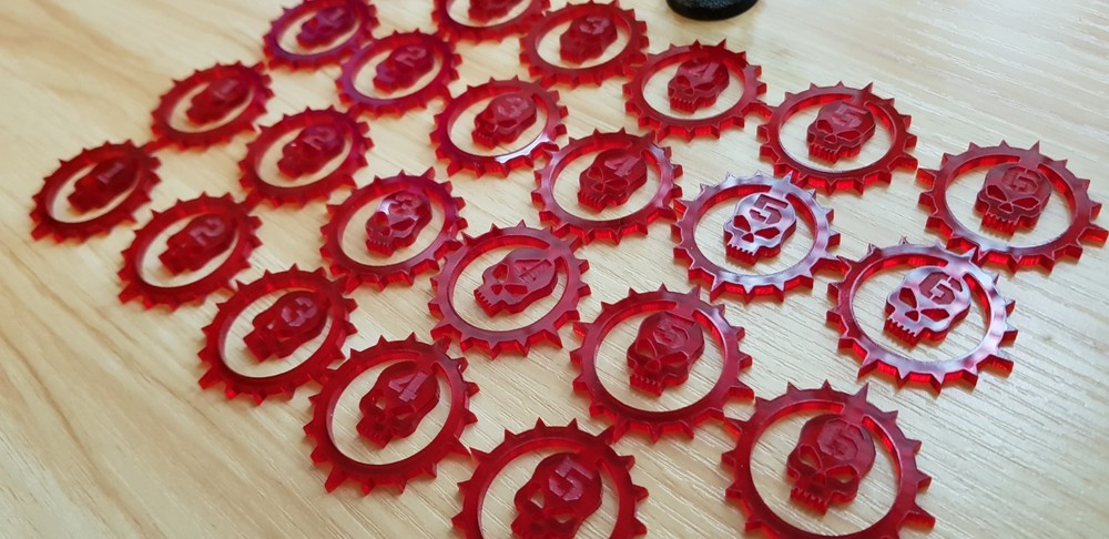 Wargaming Wargames Red Skull Objective Markers Set 1-6