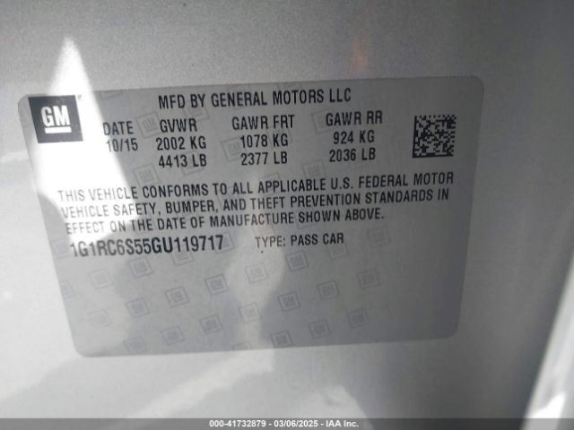 CONTROL PANEL OEM 2016 CHEVROLET VOLT 1YR WRNTY