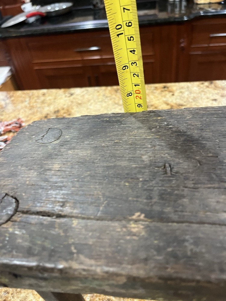 Primitive mortise and tenon tiny wooden stool