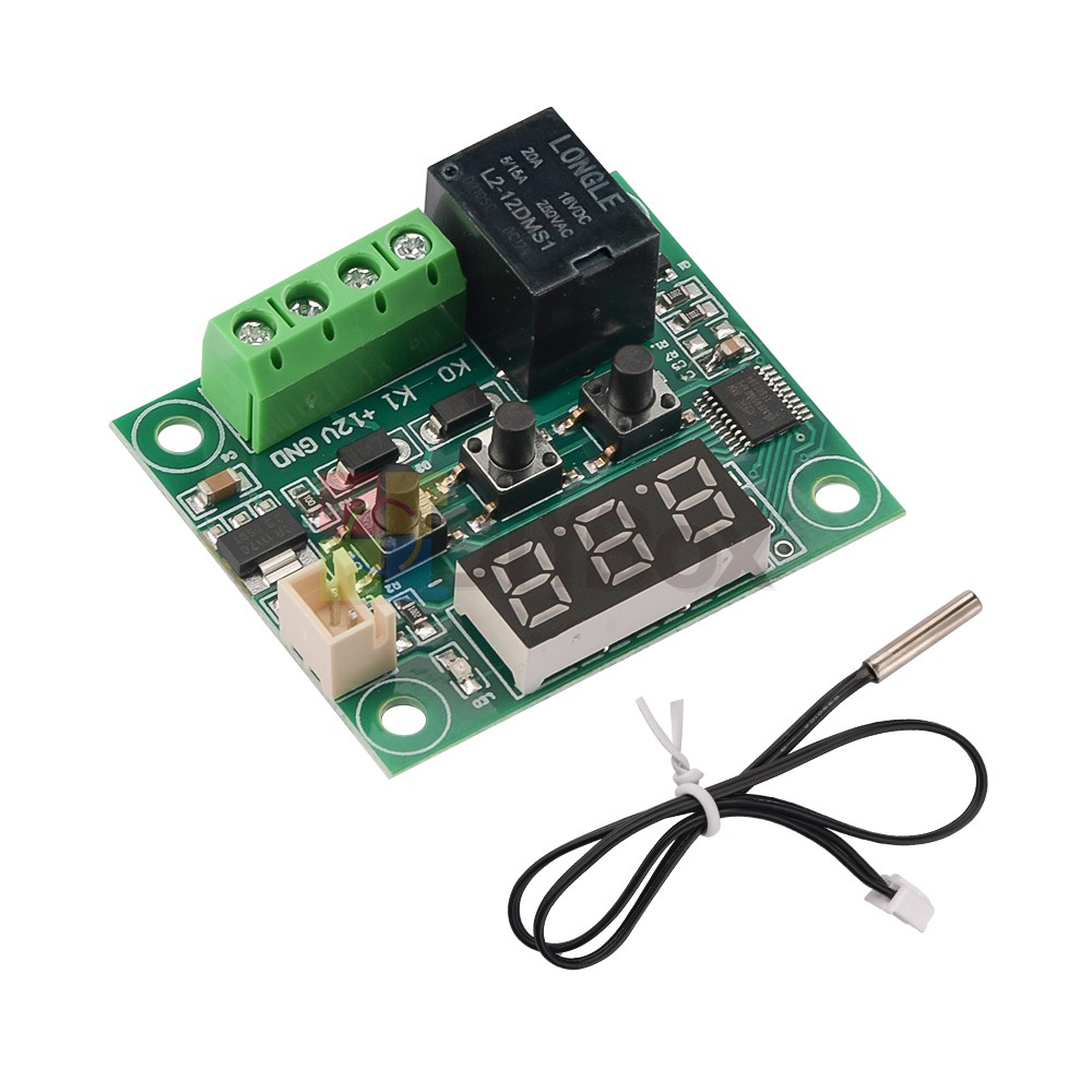W1209 DC12V Digital Thermostat Temperature Control Switch Sensor +Case -50~110°C