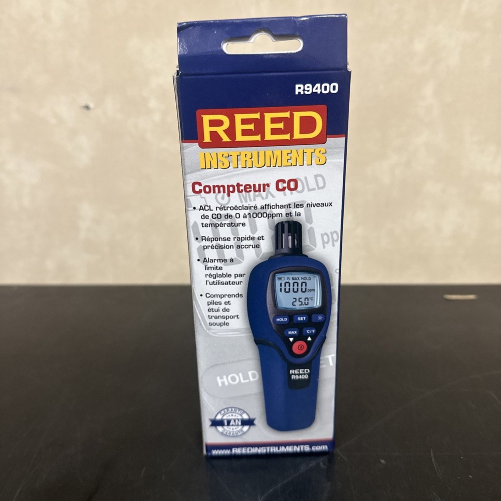 REED Instruments R9400 Carbon Monoxide Meter with Temperature