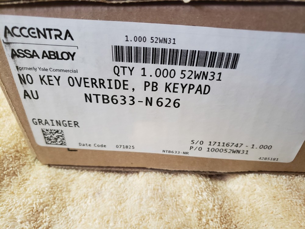 ACCENTA NTB633-N626 DOOR LOCK