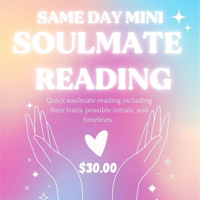 Psychic soulmate reading by e-mail phone text Dm or FaceTime