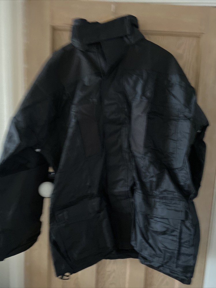 AQUA SHELL WATER RESISTANT LIGHTWEIGHT OVERJACKET BLACK SIZE X LARGE