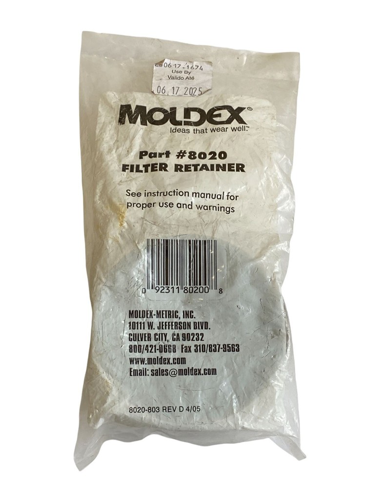 Moldex 8020 Filter Retainer 2Pcs - New