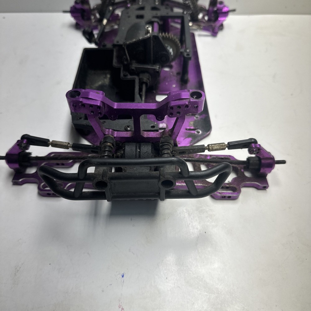 Aluminum Nitro RC Chassis. Purple.