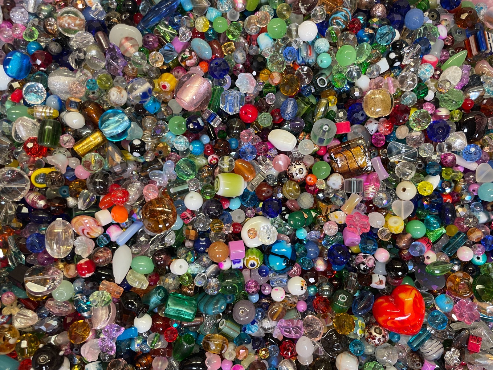*~200~💕Piece Glass Loose Beads*7oz+ Bulk Mixed Lot #2 Craft Jewelry!!!😀*