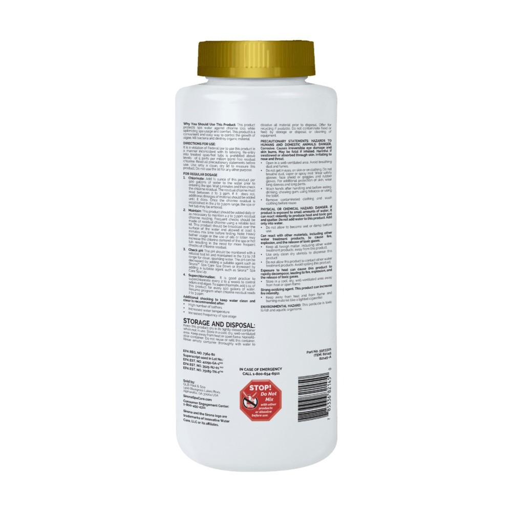 Sirona Spa Care Chlorinating Granules (2 lb) (4 Pack)