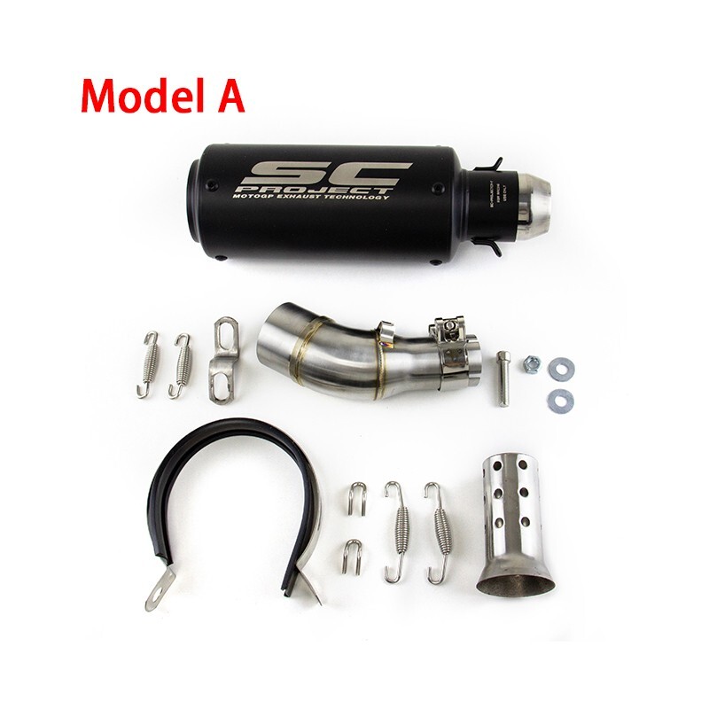 Slip for Yamaha MT-03 YZF R3 2015-2025 Exhaust Mid Tail Pipe Muffler Tips Black