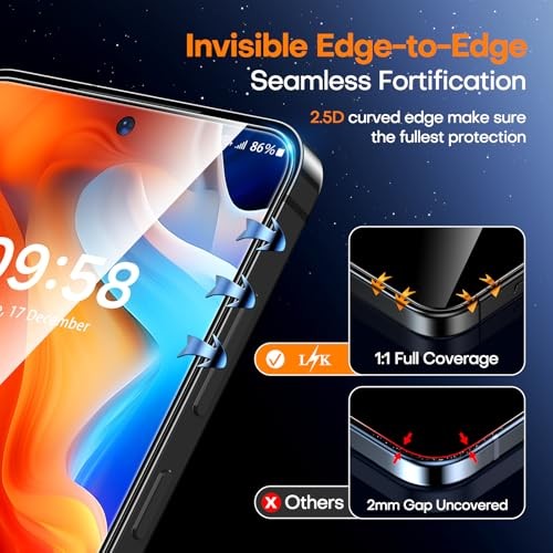 2 Pack for Samsung/S25+ Screen Protector Tempered Galaxy S25 Plus Clear
