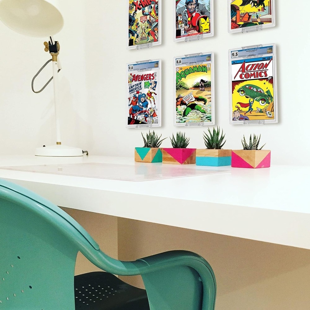 Comic Book Wall Display - 5 Pack Comic Book Display Shelf Slab Wall Mount Kit...