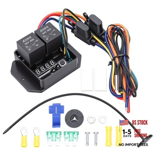 Digital Electric Radiator Fan Controller Switch Kit, Adjustable DC24V