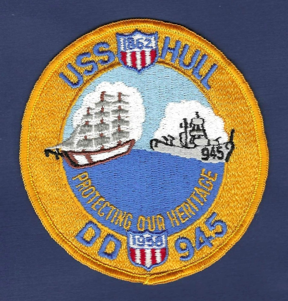 USS HULL DD-945 Destroyer Ship's Crest Patch