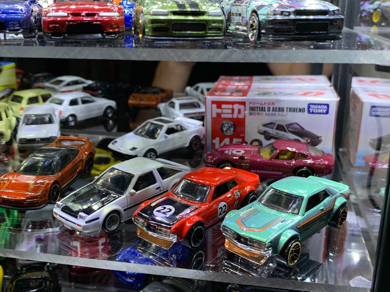 Car Display Case 4 Tier Acrylic LED Light 1/18 Model 1/24 Diecast 1/64 Cabinet