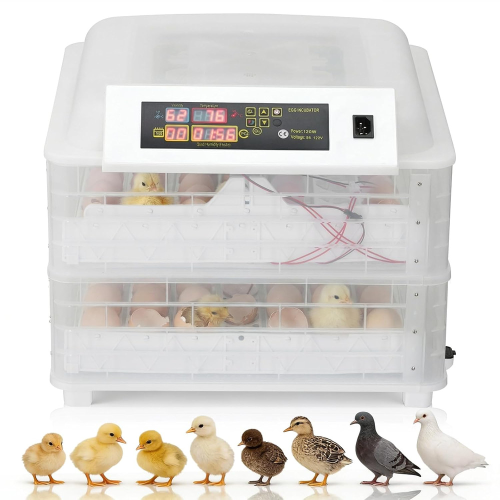 Incubators for Hatching Eggs, 96 Chicken Egg Incubator with Automatic Egg Turnin