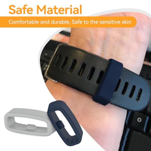 6-Pack Fastener Rings Compatible with Fitbit Versa 4/Versa 3/Versa 6Pack