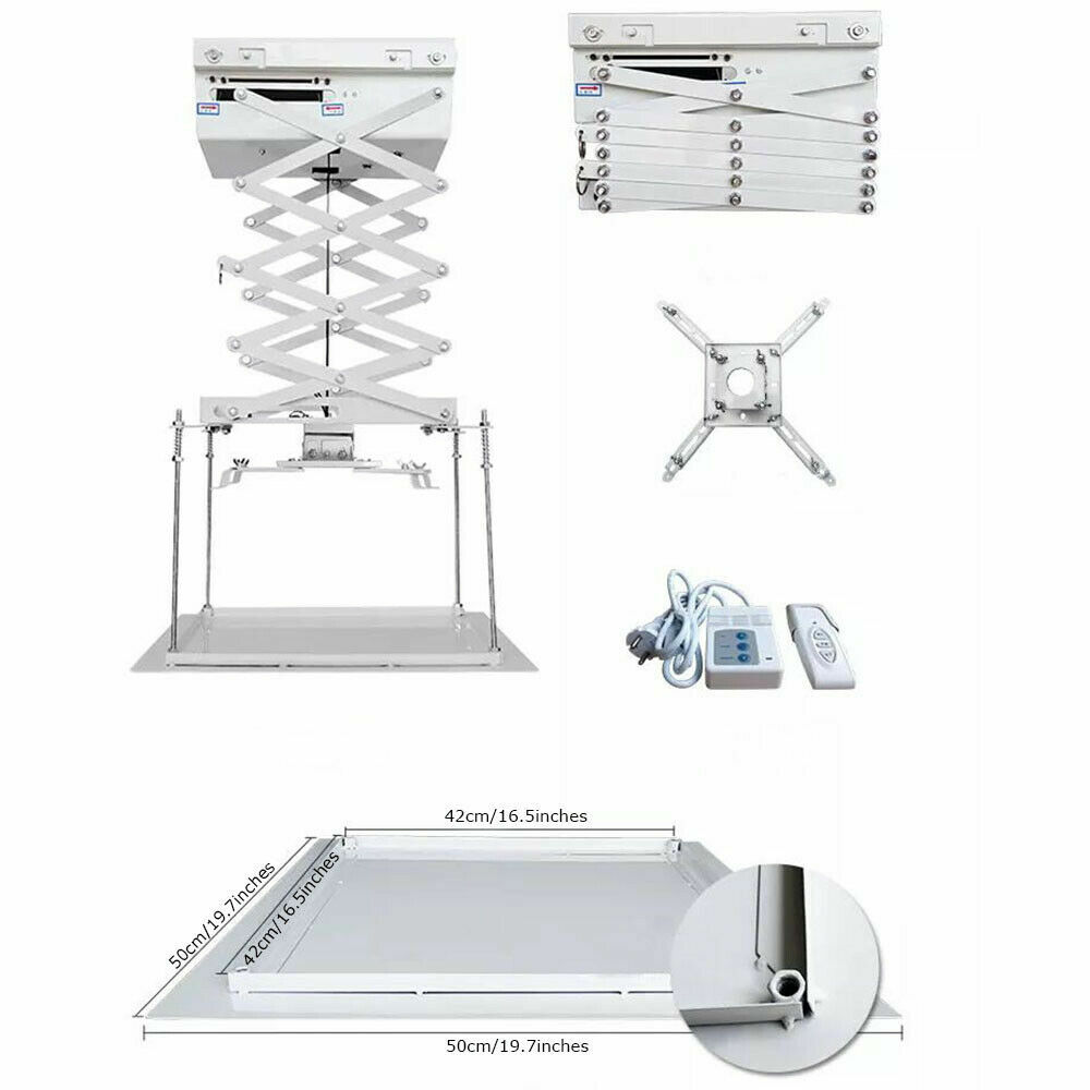 39in Electric Lift Ceiling Projector Bracket Hidden Projector withRemote Control