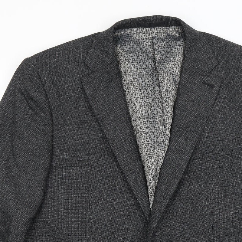 NEXT Mens Grey Wool Blend Blazer Size L