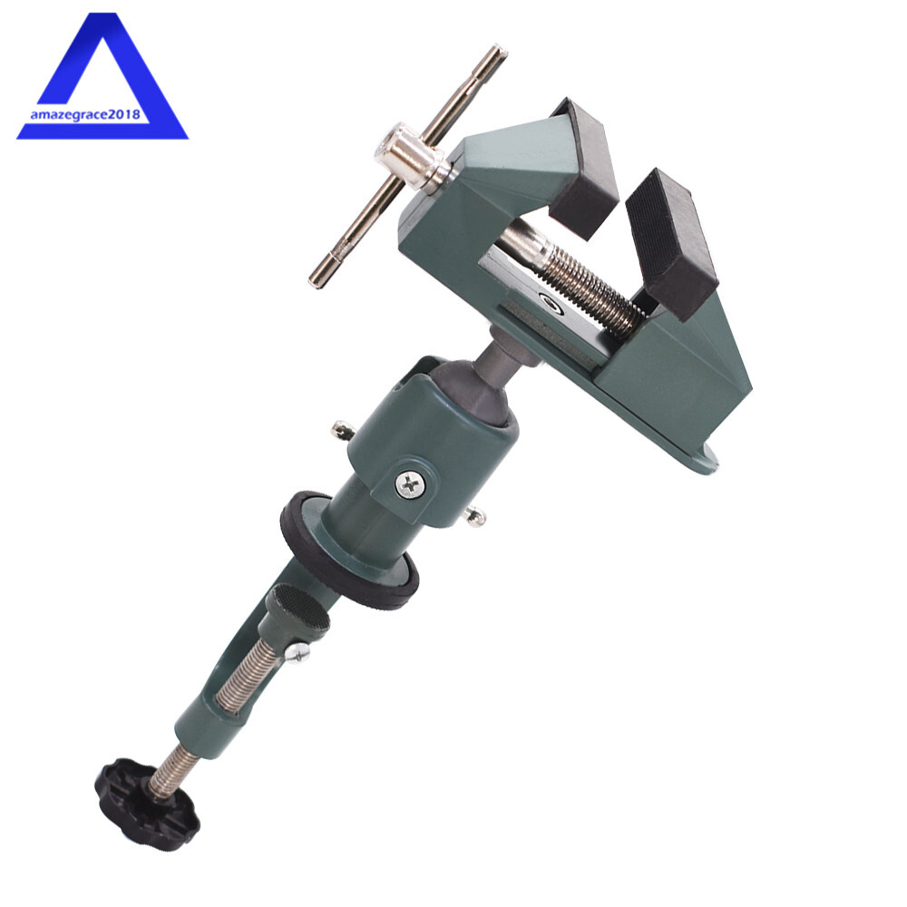 For Holding Small Parts Universal Table Vise 3" Aluminum Swivel 360° Rotating US