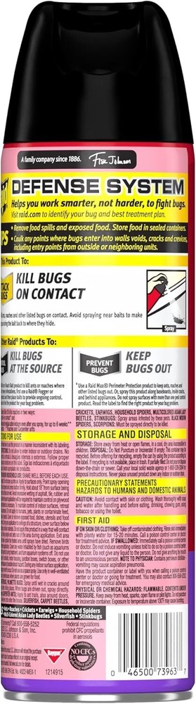 Raid Ant & Roach Killer Spray for Listed Bugs, Keeps Killing for Weeks, Lavender