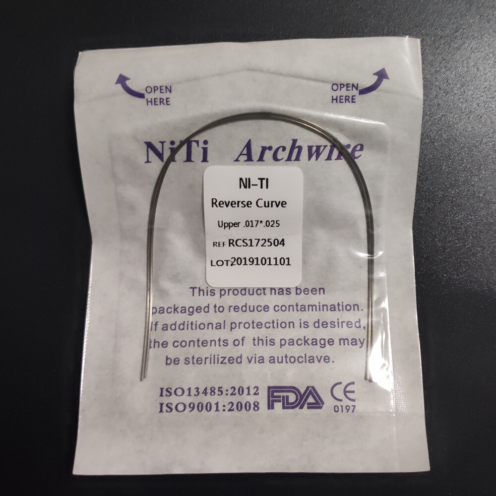 20Pack Dental Orthodontic Reverse Curve Arch Wire Niti Super Elastic Rectangular