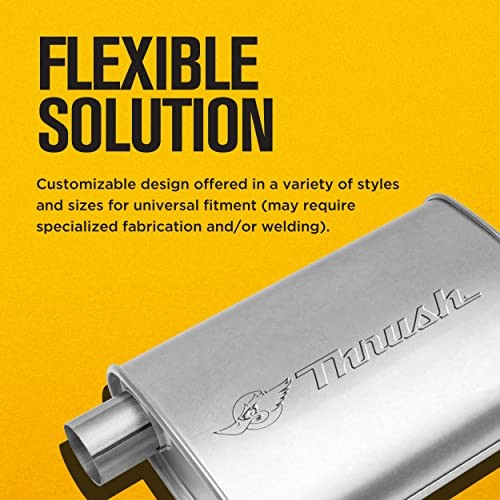 Thrush Muffler Mellow Performance Tone Inlet 2.25 Pipe Connection Offset