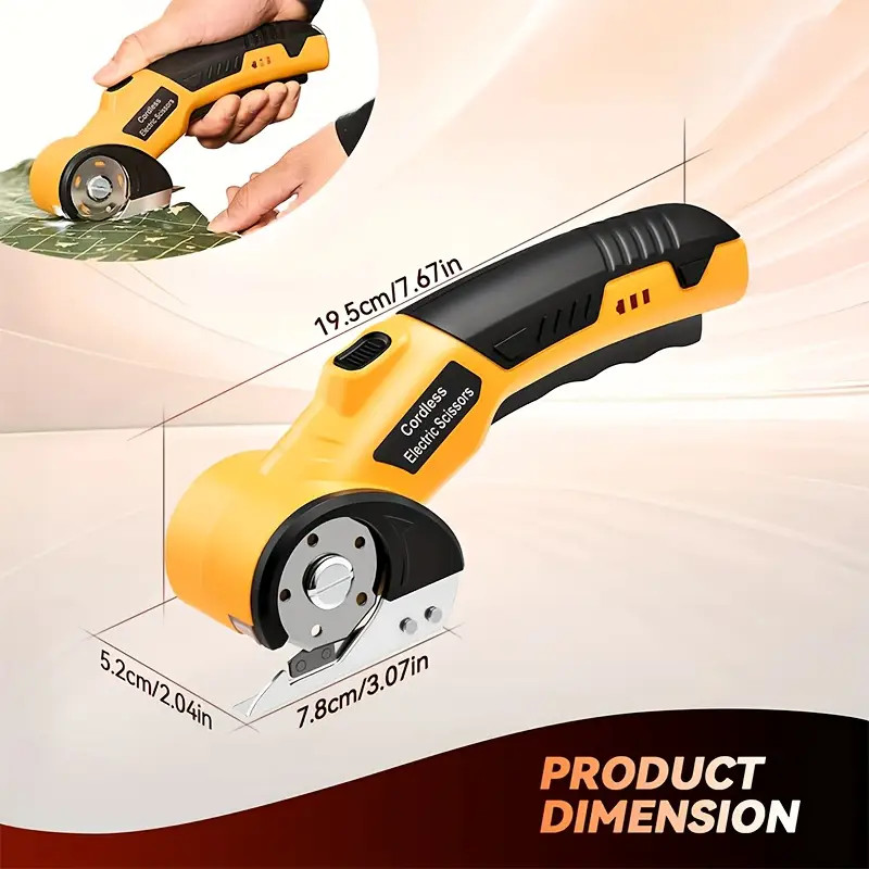 Cordless Electric Scissors 4V Rechargeable Powerful Shears Cutting Leather Tool