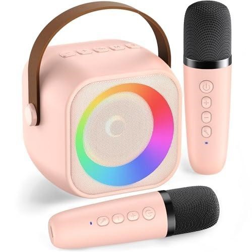 Beilihart Pink Portable Bluetooth Speaker Mini Karaoke Machine Tested & Working