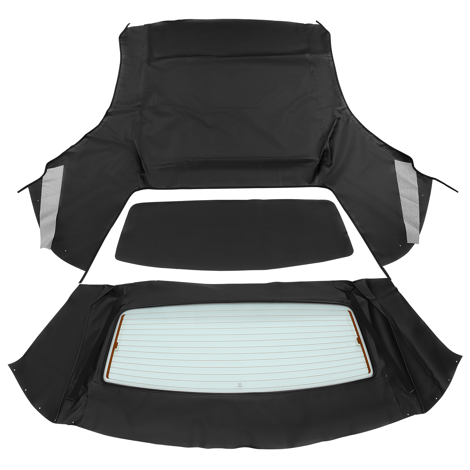 For Ford Mustang 1994-04 Convertible Soft Top w/Heated Glass Window, Black