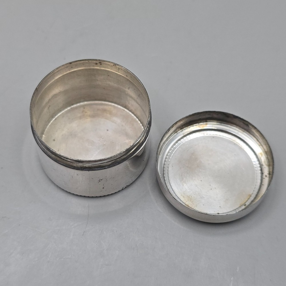 Antique Continental 800 Silver Vanity Pot/Small Box