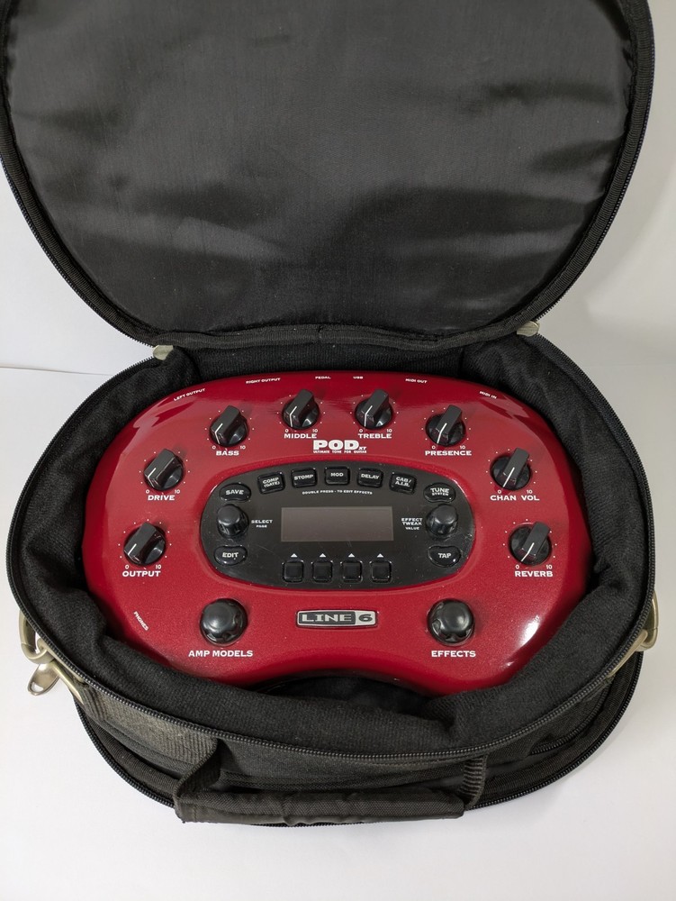 Line 6 POD XT Multi-Effects Guitar Pedal Amp Modeler Processor w/ Power Cable