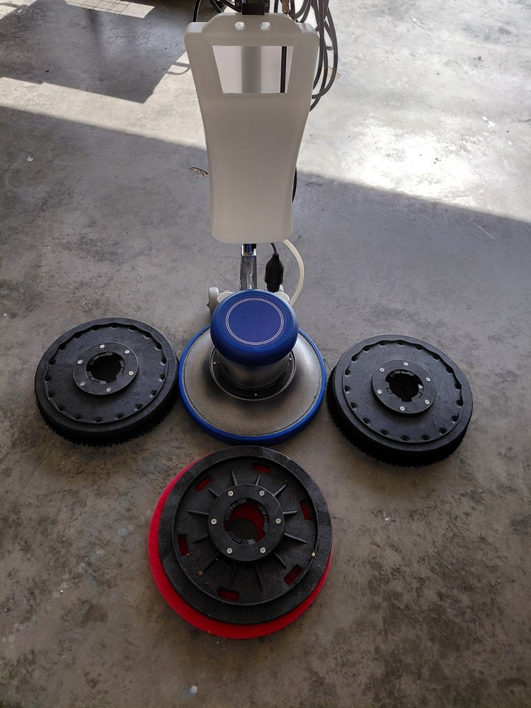 NSS ht-002 Walk-Behind Buffer Polisher Scrubber, Adjustable Handle, Disc Pads