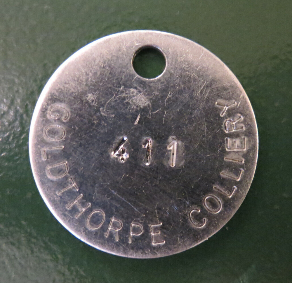 GOLDTHORPE Colliery Pit Check - marked GOLDTHORPE COLLIERY 411