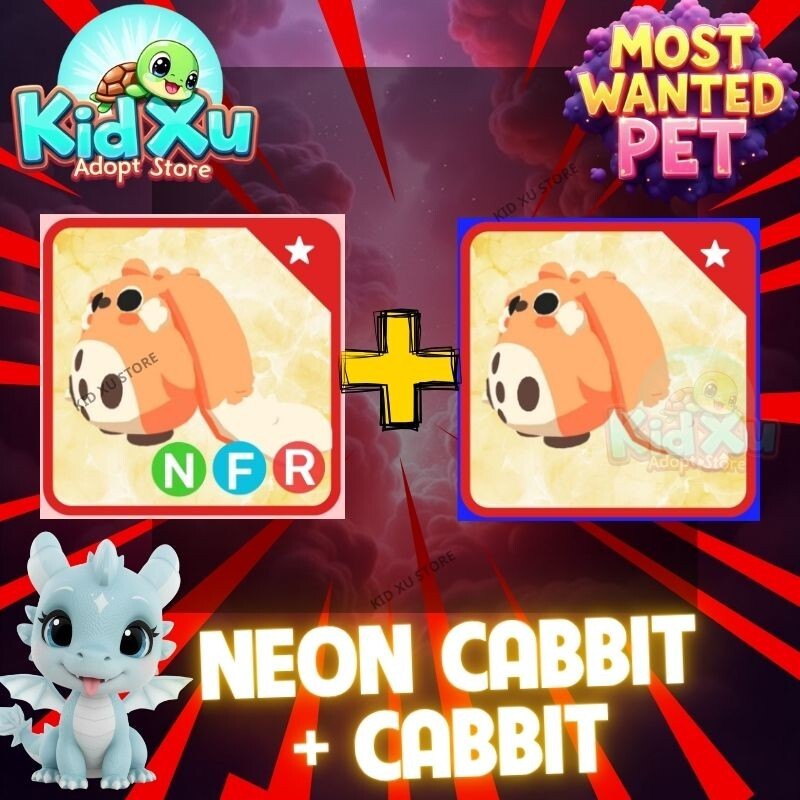🐰Combo Neeon Cabbit /FR Cabbit/Normal Cabbit Adopt M1e Cheap Pet| Fast Deliver