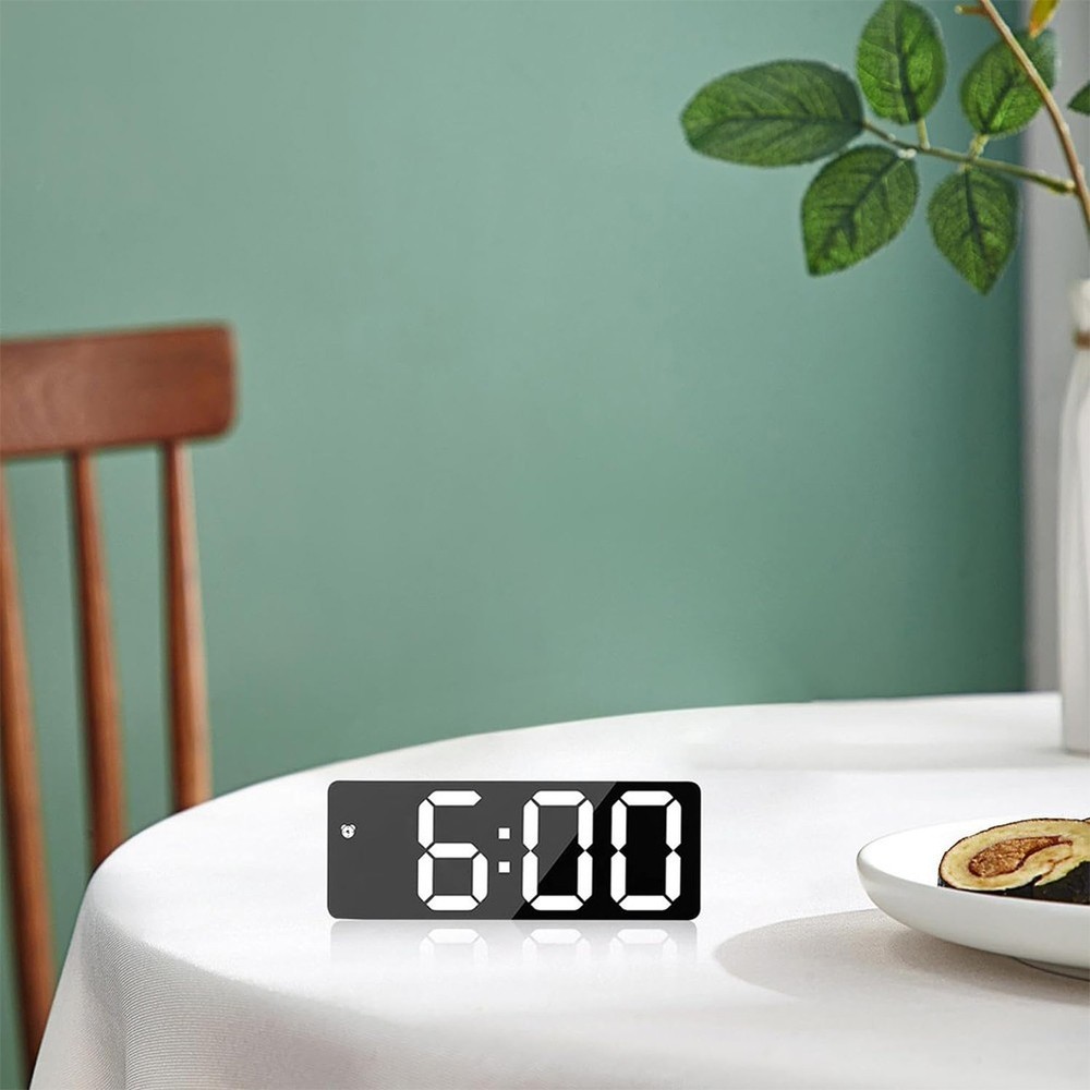 Smart Digital Alarm Clock with Temperature Display Easy to Use Setting Button