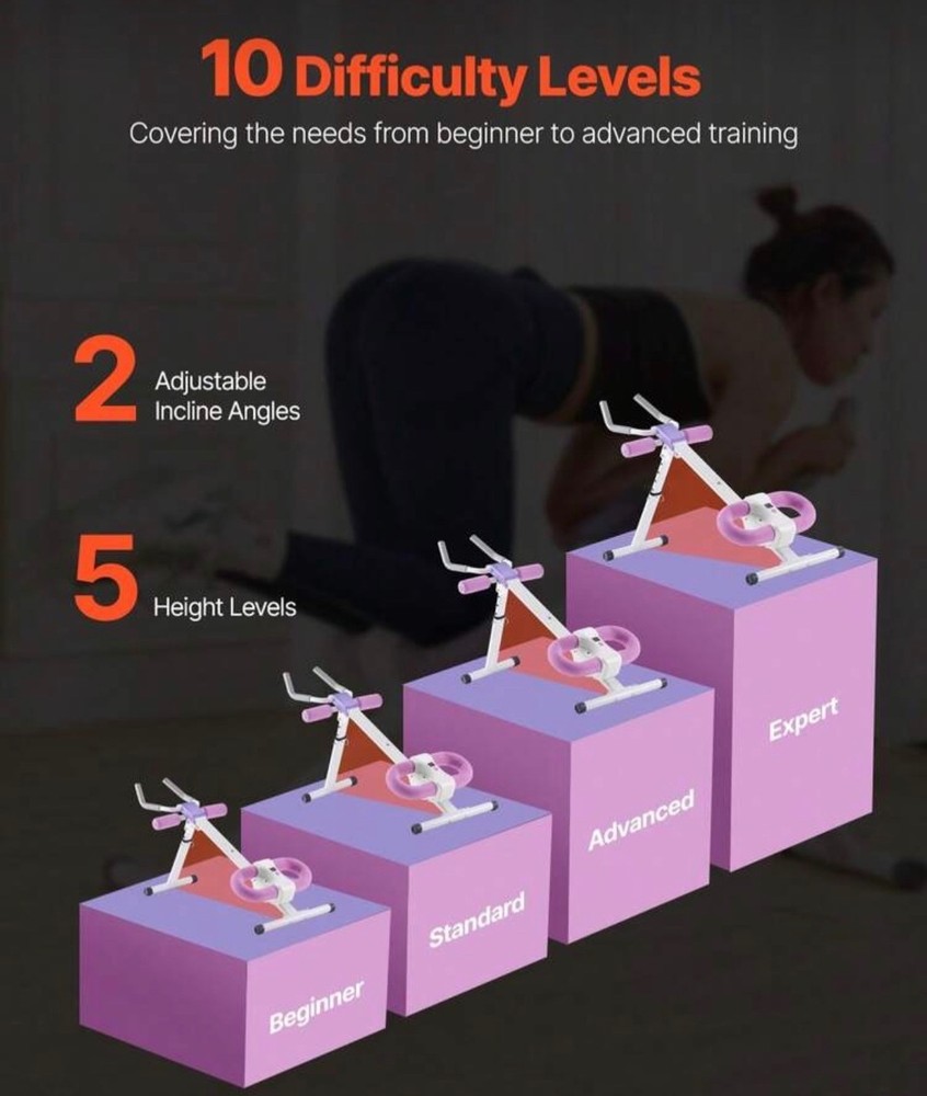 AUS Adjustable Foldable Ab Trainer Bench Core & Glute Workout Machine Home Gym