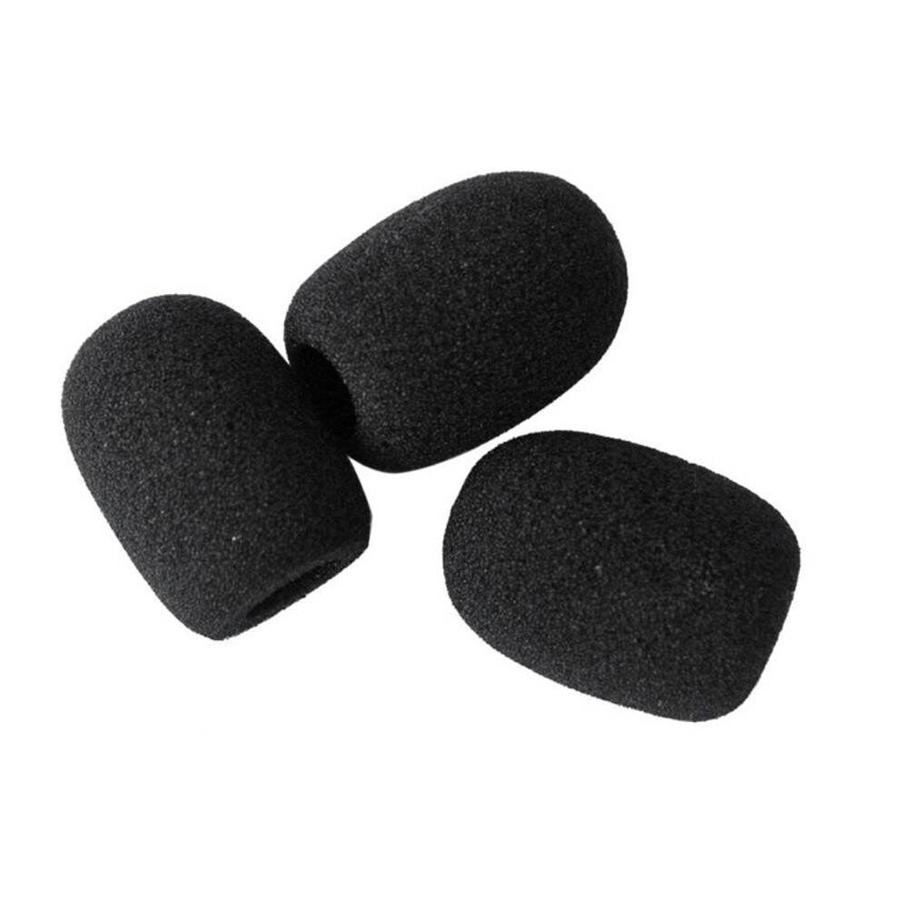 20PCS Practical Small Black Microphone Headset Windscreen Sponge Foam Mic Cover