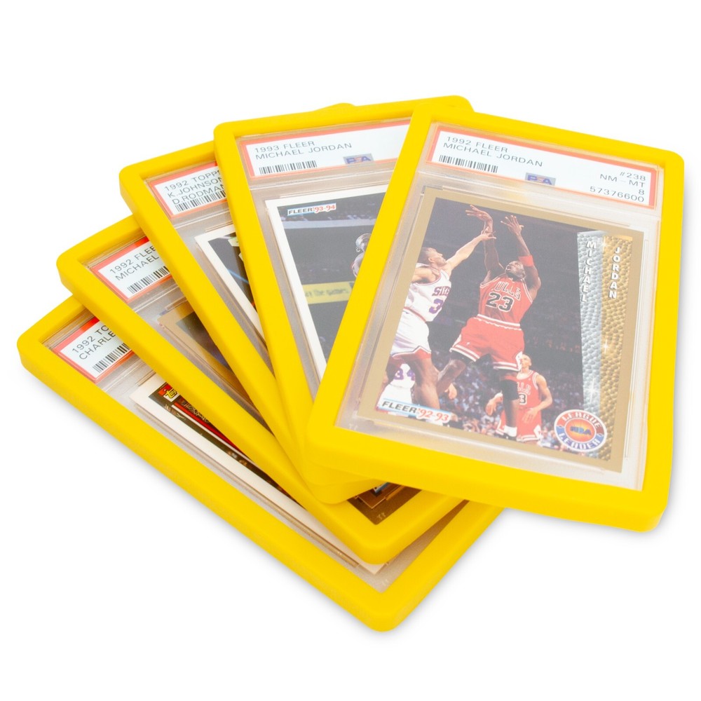 CM PSA 5 Pack Stackable Display Case Up to 35pt Cards Slab Protector Bumper