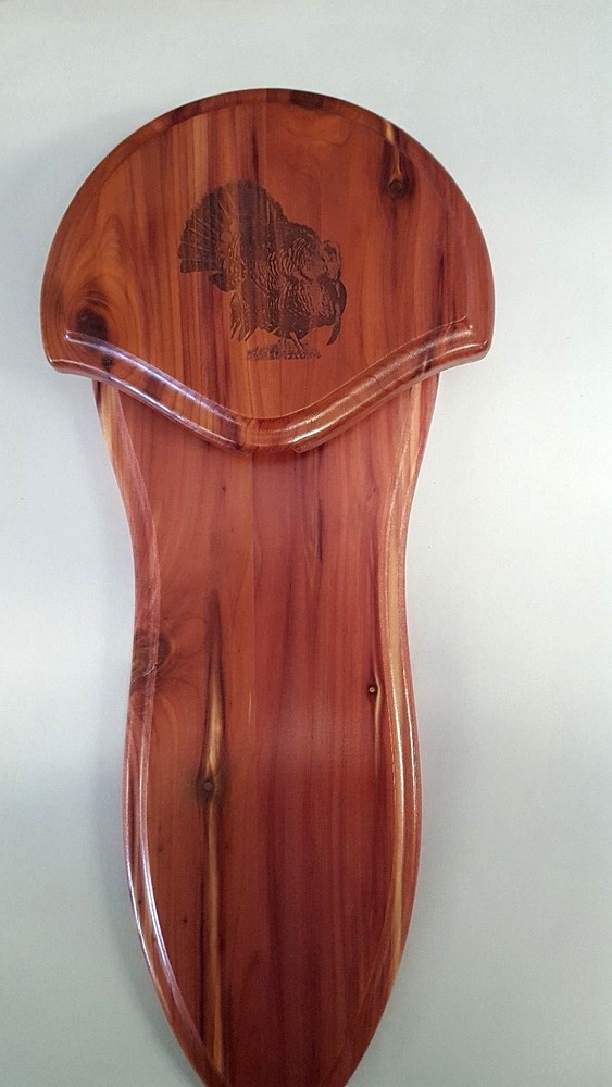 Solid Cedar Turkey Fan / Beard Mounting Kit -03 with laser Turkey