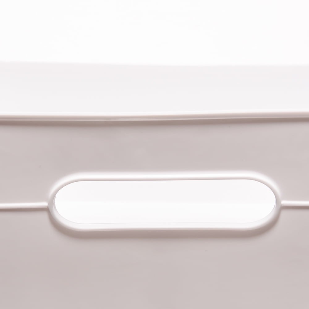 Flexible Plastic Closet Bin, White, 4 pack