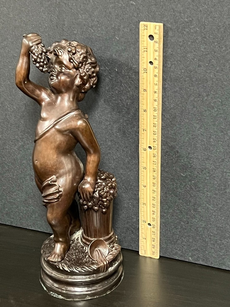 Vintage BRONZE CHERUB STATUE