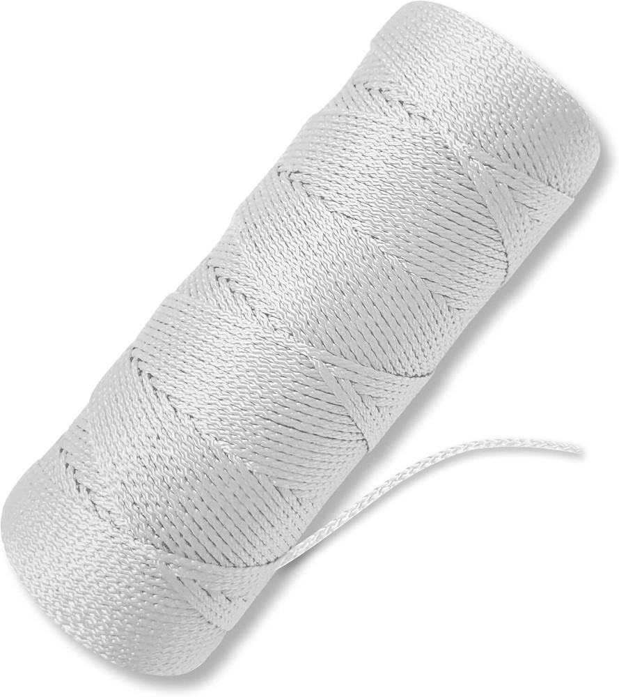 Bright White Mason Line String - #18 Braided Nylon 250 FT,