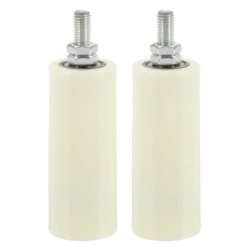 1Set Slide Gate Guide Roller 4.7" Adjustable Nylon Rollers, White