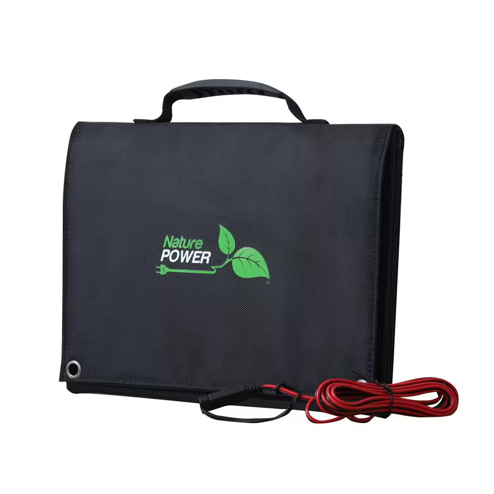 80-Watt Folding Monocrystalline Solar Panel for 12-Volt Charging