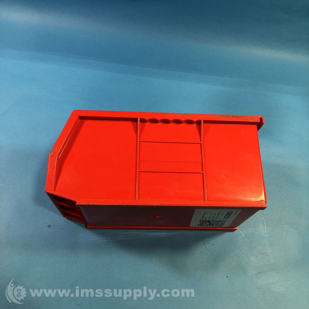 Integrated Plastics 30230 Color Red Tuff Bin Hang and Stack Bin USIP