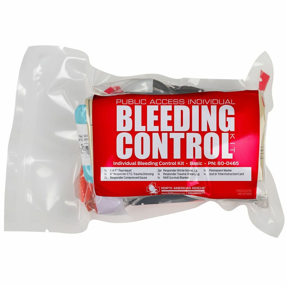 NAR- Public Access Bleeding Control Kit - Basic, Intermediate or Advanced