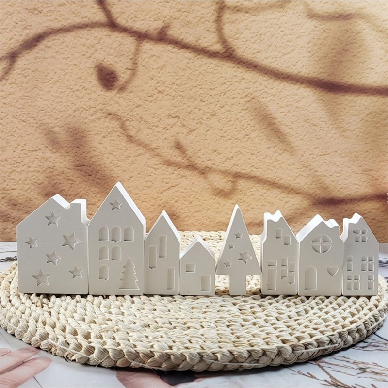 Reusable Detachable House Structure Silicone Mould Decorative Making Tool