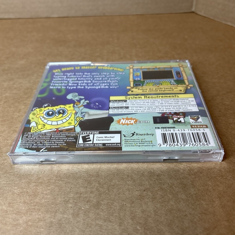 Spongebob Squarepants Typing WIN/MAC CD ROM The Learning Company Keyboarding NIP