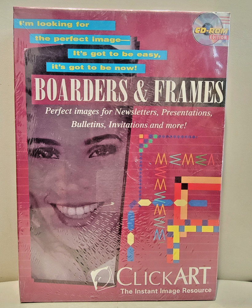 Boarders & Frames ClickART CD ROM; Windows; NOS/CIB